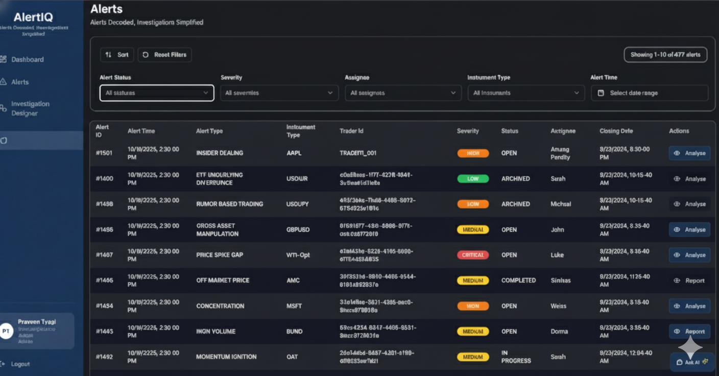 AlertIQ Product Tour — AI-Powered Alert Investigation Workflows